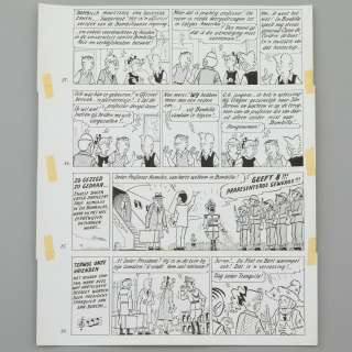 Jozef Van Hove (Pom) (1919-2014) | De Barbier van Bombilla. Originele tekenplaat van de 7de pagina uit het verhaal. Totaal van 4... | Bernaerts