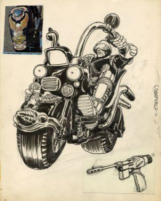Ezquerra, Carlos - JUDGE DREDD - FIRST CONCEPT ILLUSTRATION Concept Art | ComicConnect