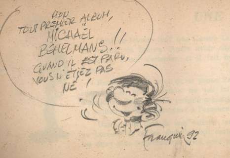 FRANQUIN André  - Le rarissime Gaston 0 avec une très belle dédicace Ã  la mine de [...] | Vermot et Associés