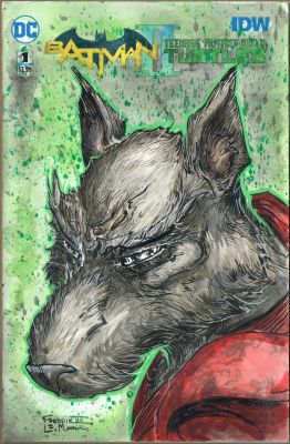 Freddie E. Williams II | Master SplinterWatercolor SketchBatman / TMNT V2Blank | Freddie E. Williams II