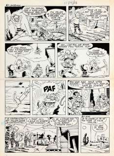 Tillieux | Gil Jourdan, planche n°30 à l’encre de Chine et… | Millon