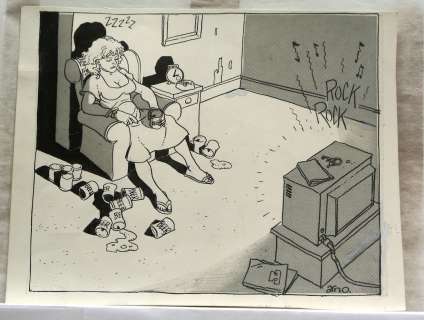 ARNO - DESSIN ORIGINAL Dessin original Ã  l’encre signé Arno 18,5 X 23,5 cm - | Arthema Auction