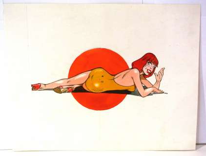 Loro - Dessin Dessin Ã  l’encre et en couleur sur papier épais de l’héroïne  Sweet [...] | Arthema Auction