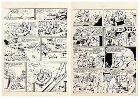 Sirius | L’Epervier Bleu, planches n°43 et 44 à… | Millon