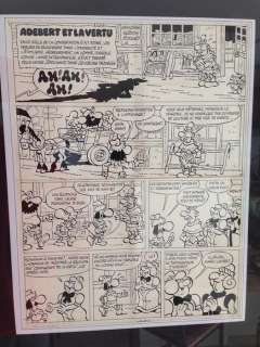 Mike | Planche originale  - Adebert et la vertu  - Le Chevalier Beloiseau  - Journal Tintin 104  - (1974) | Catawiki