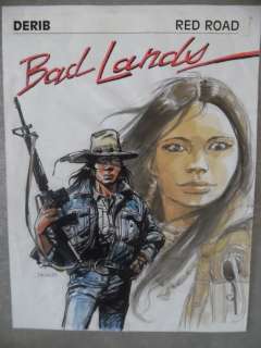 Derib | Illustration originale pour projet de couverture  - Red Road T.6  - Bad Lands  - (1995) | Catawiki