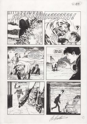 Giampiero Casertano | Tavola originale per Dylan Dog 190 ‘Il segreto di Mordecai’. Cm. 29,5 x 42. Anno di esecuzione 2002. Pag. 69. Firmata. | Art e Fumetto
