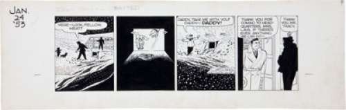 Chester Gould Dick Tracy Daily Comic Strip Original Art dated 1-24-53 (The Chicago Tribune, 1953). The suspense - | Heritage