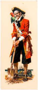 Rico Tomaso Capt. Kidd Painting Original Art (c. 1960s). A large-scale powerhouse image of the legendary - | Heritage