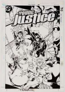 Todd Nauck and Lary Stucker Young Justice #21 Cover Original Art (DC, 2000). If you like teen heroes, this -