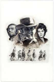 Ron Lesser The Revengers Movie Advertisement Illustration Original Art (Cinema Center Films, 1972). Ernest - | Heritage