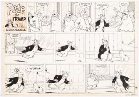 Mike Arens (attributed) Roy Rogers Daily Comic Strip and Other Pieces Original Art Group of 7 (King Features -