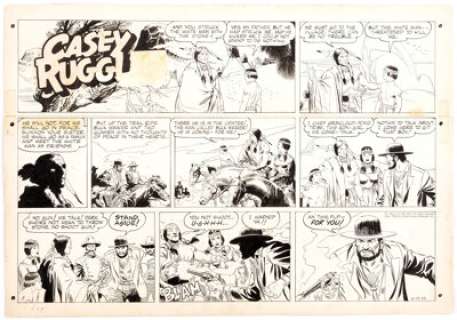 Al Carreño Casey Ruggles Daily Strip Original Art dated 9-19-54 (United Features Syndicate, 1954). An - | Heritage