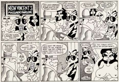 Skip Williamson Playboy September-1977 "Neon Vincent’s Massage Parlor" Complete Half-Page Story - | Heritage