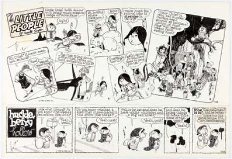 Walt Scott The Little People Sunday Comic Strip Original Art dated 12-16-62 (NEA, 1962). Walt Scott worked for -