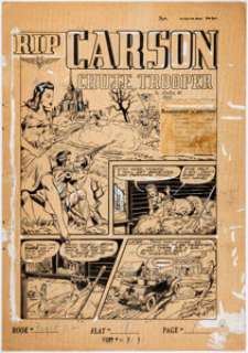 Robert Webb (as Rollin W. Bell) and Ann Brewster Fight Comics #32 Story Page 1 Rip Carson Original Art (Fiction - | Heritage