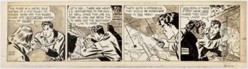 Frank Robbins Scorchy Smith Daily Comic Strip Original Art dated 2-15-41 (NEA, 1941). Curses! Foiled by the - | Heritage