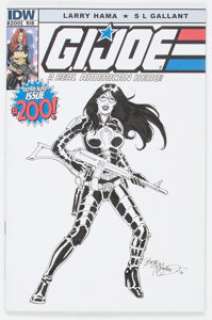 Bob McLeod G.I. Joe, A Real American Hero #200 Sketch Cover Variant Baroness Original Art (IDW, 2014). G.I. -