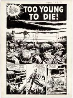 Bob Powell, John Spranger, and One Unattributed Warfront #3 Three Complete Stories and one Contents Page Group - | Heritage