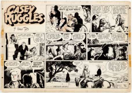 Warren Tufts Casey Ruggles Sunday Comic Strip Original Art dated 10-22-50 (United Feature Syndicate, 1950). The - | Heritage