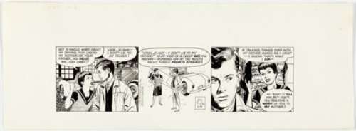 Lou Fine Adam Ames Daily Comic Strip Original Art dated 11-6 (Hall Syndicate, c. 1959). Lou Fine’s incredible - | Heritage