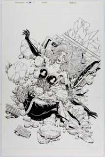 Rick Hoberg Strangers #21 Cover Original Art (Malibu, 1995).... | Heritage