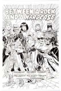 Rick Hoberg and Tim Burgard The Strangers #4 Partial Story Original Art Group of 4 (Malibu Comics, 1993).... (Total: 4 Original Art)