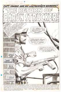 Dick Ayers and Syd Shores Captain Savage and His Leatherneck Raiders #2 Splash Page 1 Original Art (Marvel, 1968).... | Heritage