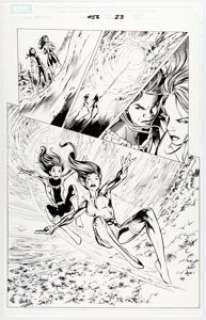 Alan Davis and Mark Farmer Uncanny X-Men #456 Story Page 22 Psylocke and X-23 Original Art (Marvel, 2005)....