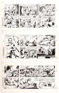 Dan Barry Flash Gordon Sunday Comic Strip Original Art Group of 3 (King Features Syndicate, 1986).... (Total: 3 Original Art) | Heritage