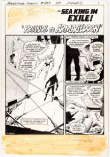 Jim Aparo Adventure Comics #447 Page 1 Original Art (DC, 1976). The issue’s feature story opens with Aquaman at the - | Heritage