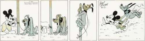 Julius Svedsen (as Walt Disney) Mickey Mouse and Friends Daily Comic Strip Original Art dated 5-21-60 (King Featur... | Heritage