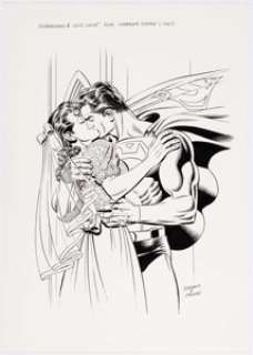 Dan Jurgens and Jerry Ordway - Superman and Lois Lane Wedding Original Art Illustration (DC, 1996).... | Heritage