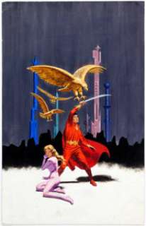 Mitchell Hooks Falcons of Narabedla Paperback Novel Cover Original Art (Ace, 1972).... | Heritage