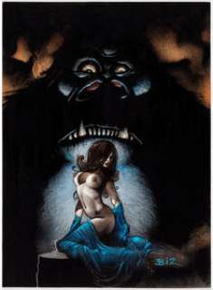 Simon Bisley (as Biz) - King Kong and Captive Female Illustration Original Art (c. 1990-2000s). "For me? - | Heritage