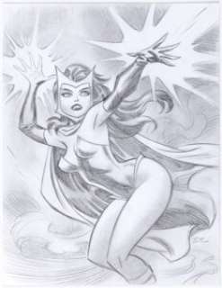Bruce Timm - Scarlet Witch Pin-Up Original Art (undated).... | Heritage