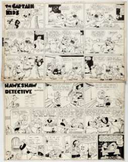 Rudolph Dirks and Gus Mager (as Watso) The Captain and the Kids and Hawkshaw the Detective Conjoined S... | Heritage