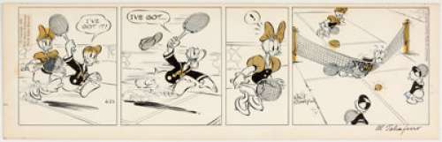 Al Taliaferro Donald Duck Daily Comic Strip Original Art dated 6-21-55 (King Features Syndicate, 1955).... | Heritage