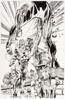 Tom Grindberg and Dick Giordano Solar, Man of the Atom #53 Cover Original Art (Acclaim / Valiant, 1995).... | Heritage