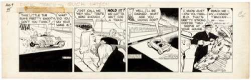 Chester Gould Dick Tracy Daily Comic Strip Original Art dated 8-9-45 (News Syndicate Co., Inc., 1945). ... | Heritage