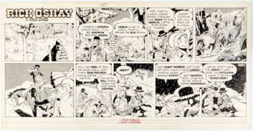 Stan Lynde Rick O’Shay Sunday Comic Strip Original Art dated 11-12-67 (Chicago Tribune, 1967).... | Heritage