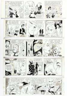 Bob Lubbers Robin Malone Daily Comic Strip Original Art Group of 5 (NEA Service, Inc., 1968).... (Total: 5 Original Art) | Heritage
