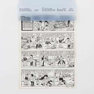 ORIGINELE TEKENPLAAT UIT HET SUSKE EN WISKE-VERHAAL DE KLEPPENDE KLIPPER. PLAAT 38 BESTAANDE UIT 4 S | Bernaerts