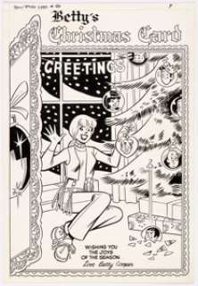 Dan DeCarlo Archie Giant Series Magazine #180 Splash Page 9 Original Art Betty Cooper (Archie Publications, 1971).... | Heritage