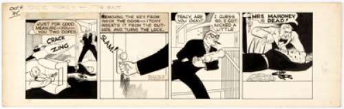 Chester Gould Dick Tracy Daily Comic Strip Original Art dated 10-4-45 (Chicago Tribune Syndicate, 1945).... | Heritage