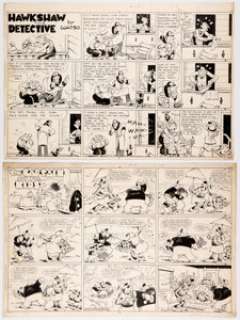 Rudolph Dirks The Captain and the Kids Sunday and Hackshaw the Detective Companion Comic Strip Origina... | Heritage