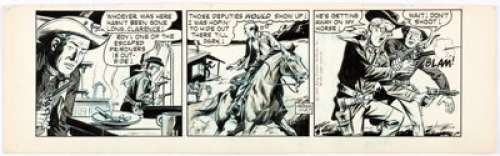 Mike Arens Roy Rogers Daily Comic Strip Original Art dated 11-27-59 (King Features Syndicate, 1959)....