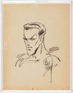 Bill Everett - Prince Namor the Sub-Mariner Sketch Original Art (undated).  How can any true-blue comic art fan - | Heritage