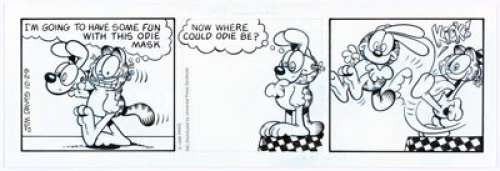 Jim Davis Garfield Daily Comic Strip Original Art dated 10-29-96 (Paws/Universal Press Syndicate, 1996). Garfield - | Heritage