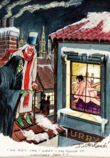 Phil Interlandi Playboy Single Panel Gag Cartoon Illustration Original Art (HMH, c. 1980s). "For Pete’s Sake! - | Heritage